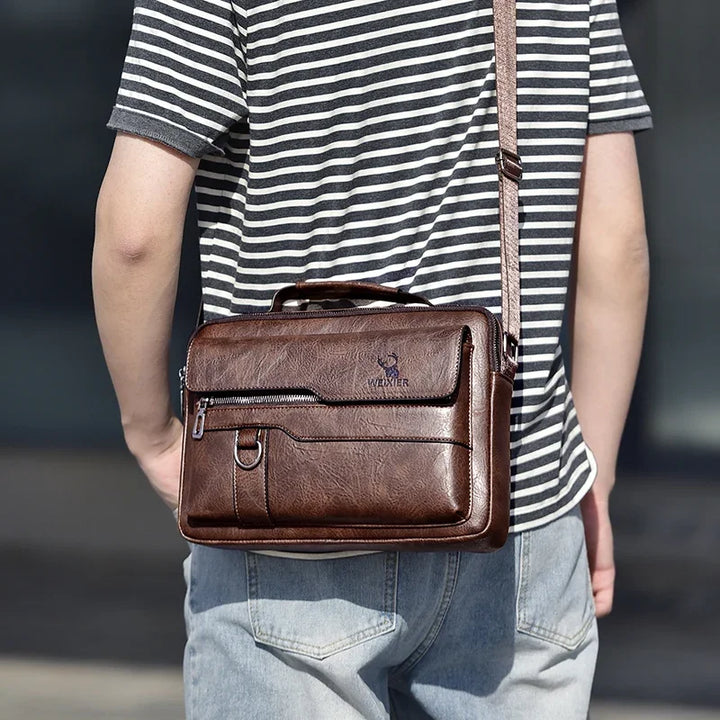 Crossbody PU Leather Business Shoulder Bag