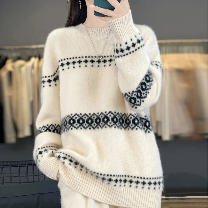 Cozy Oversized 100% Wool Knitted Sweater