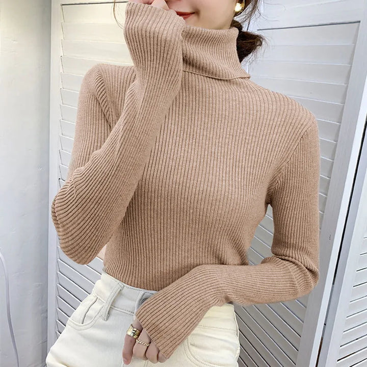 Cozy Cashmere Knit Turtleneck Sweater