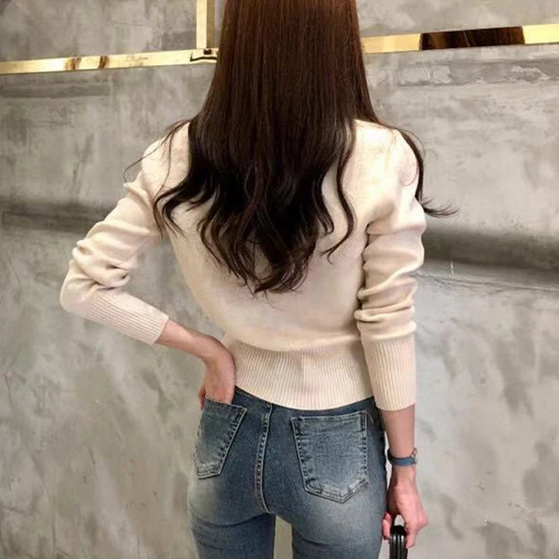 Stylish Long Sleeve Knit Cardigan Sweater