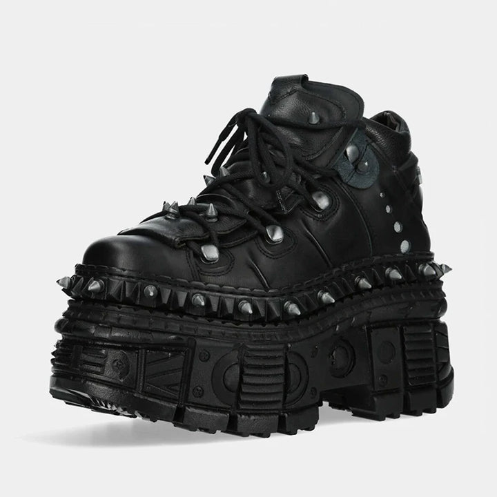 Punk Goth Retro Metal Muffin Tank Boots