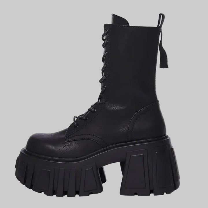 Super High 10cm Thick-Soled Punk Style British Shoes
