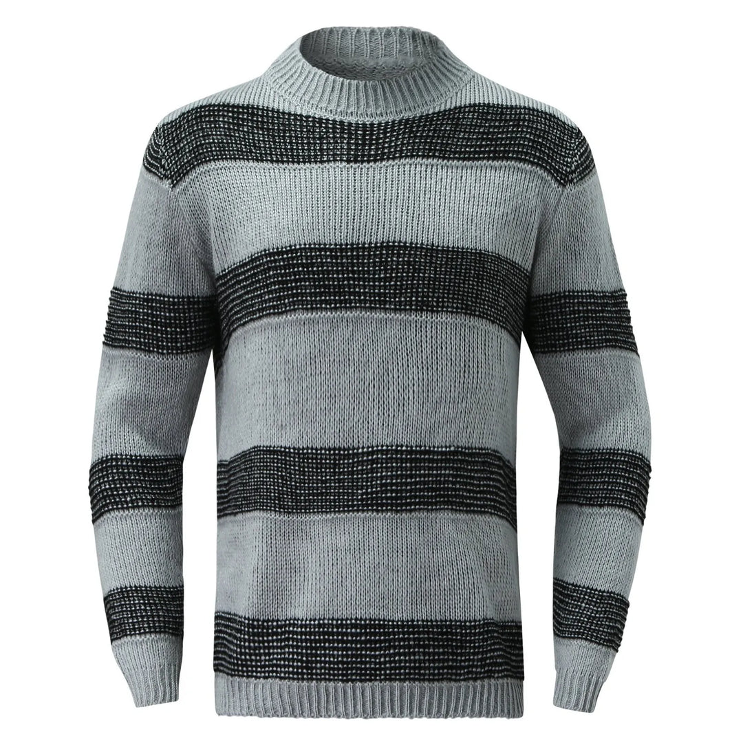 Striped Knitted Long Sleeve Sweater