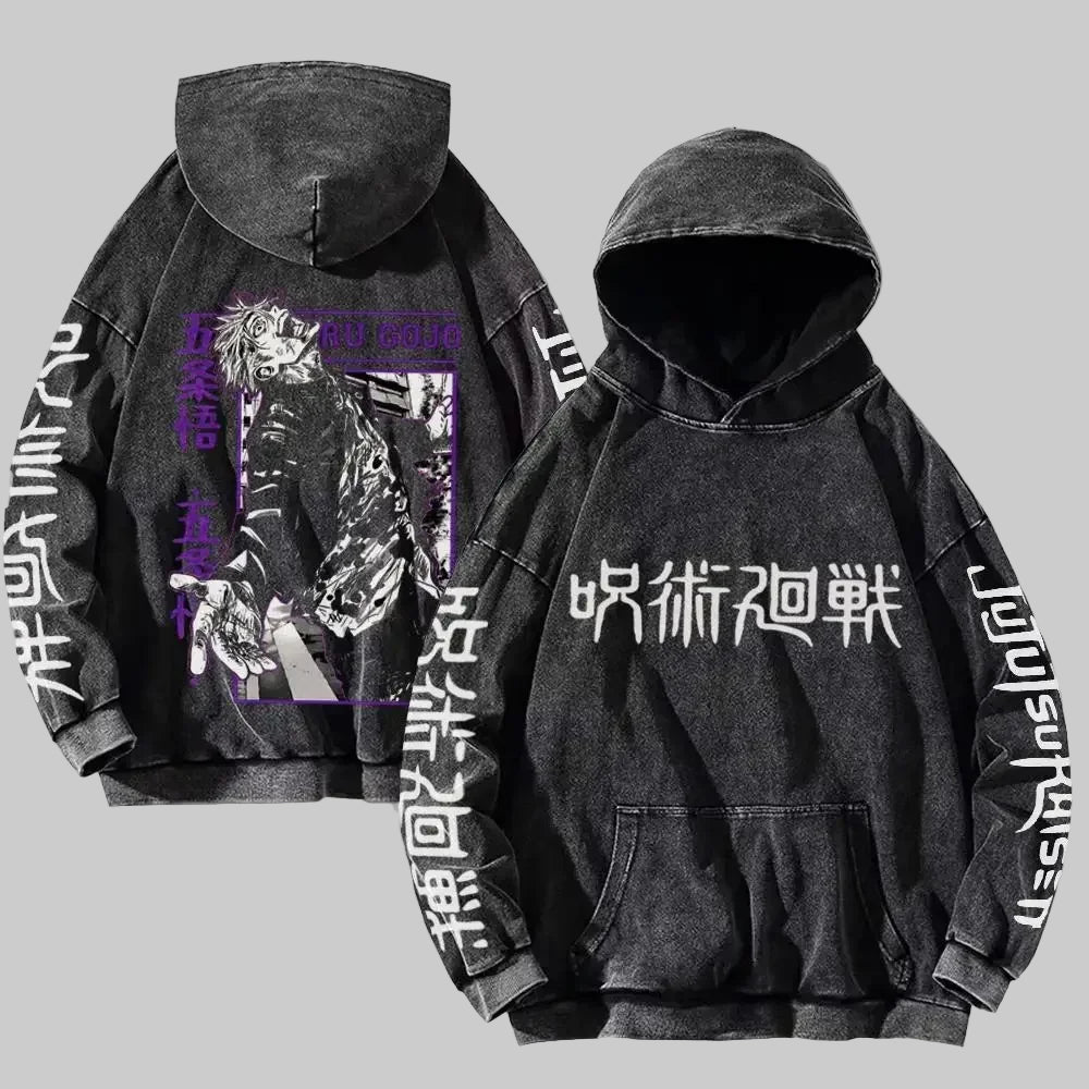 Vintage Anime Washed Hoodies