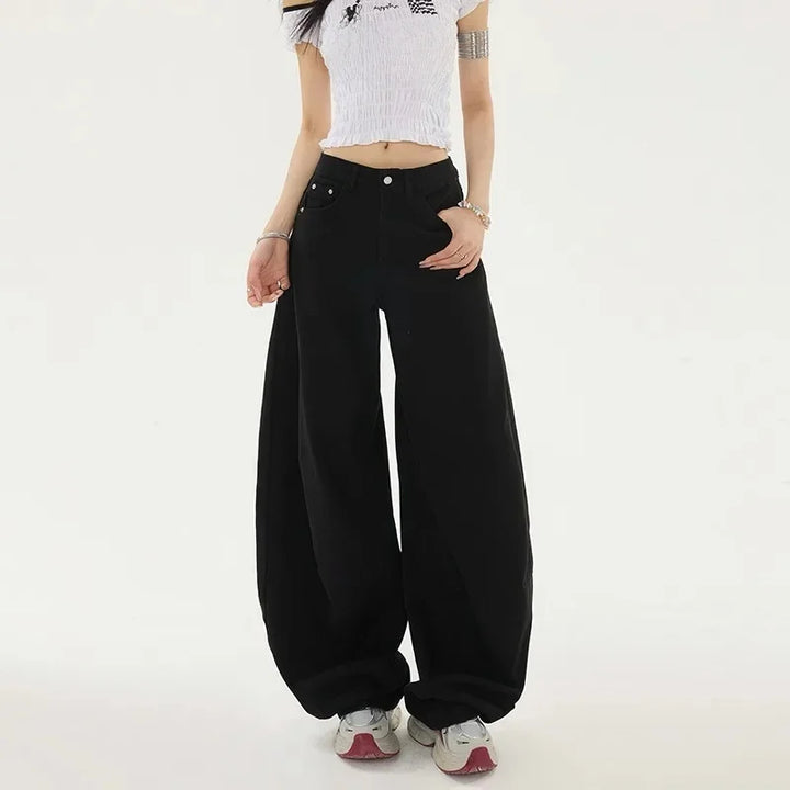 High-Waisted Multicolor Wide Leg Cargo pants