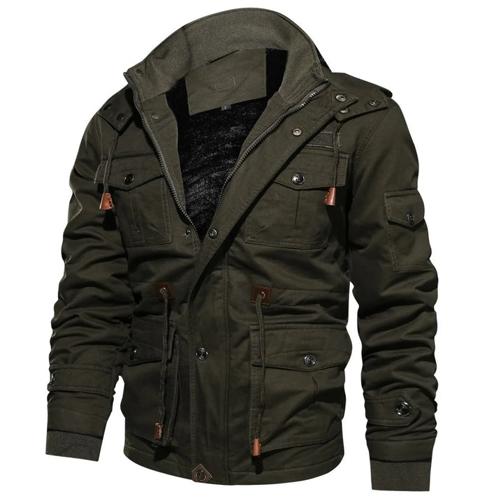 Thickened Cotton Wool-Lined Motorcycle Jacket