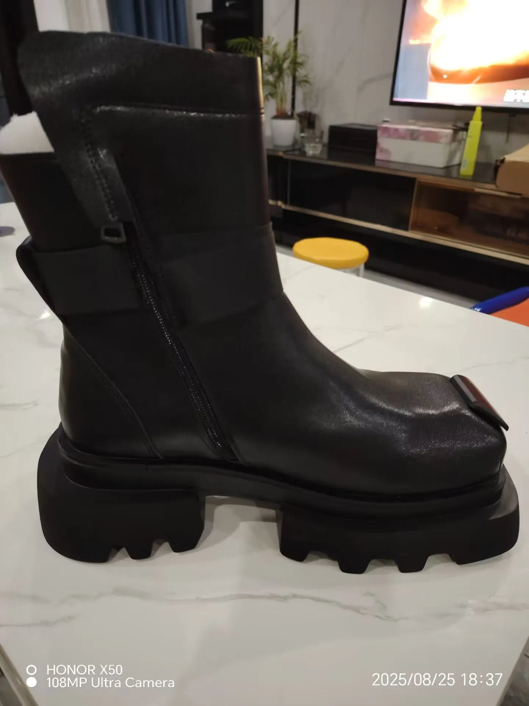 Unisex British-Inspired Platform Boots
