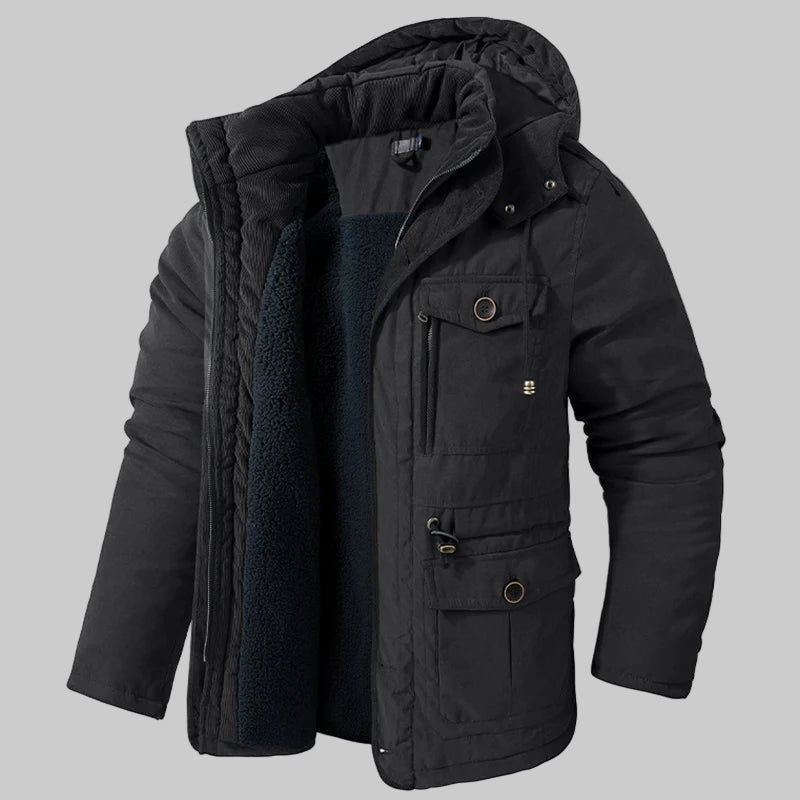 Warm Cotton Padded Fleece Parka Winter Jacket