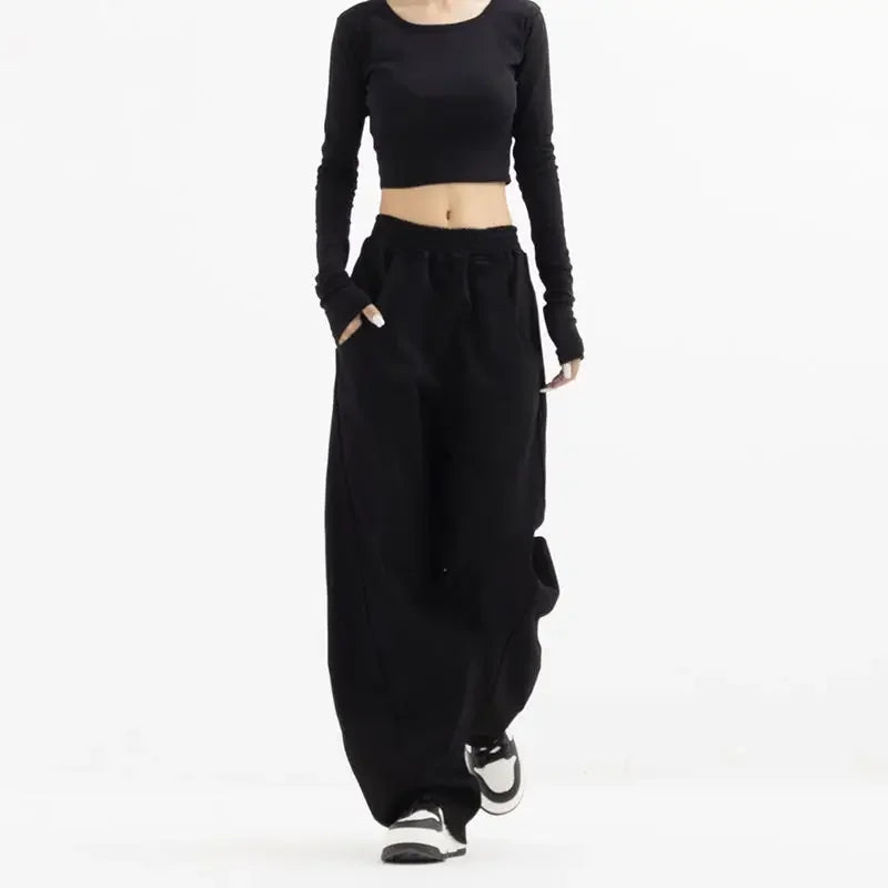 Light Tawny Loose Fit Banana Shape Sweatpants
