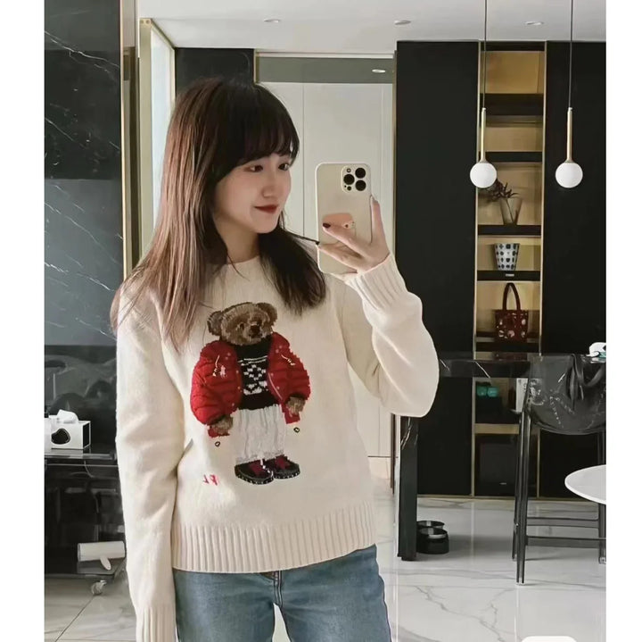 Premium Pure Wool Crew Neck Pullover Sweater