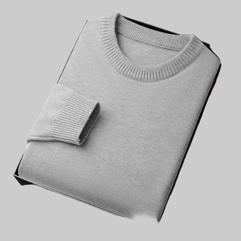 Lightweight Long Sleeve Knitted Crew Neck Sweater