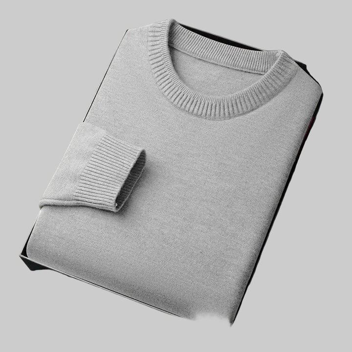 Lightweight Long Sleeve Knitted Crew Neck Sweater
