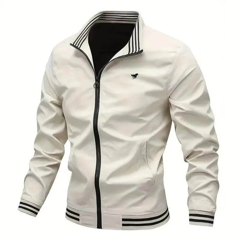 Stand Collar Casual Windproof Zipper Jacket