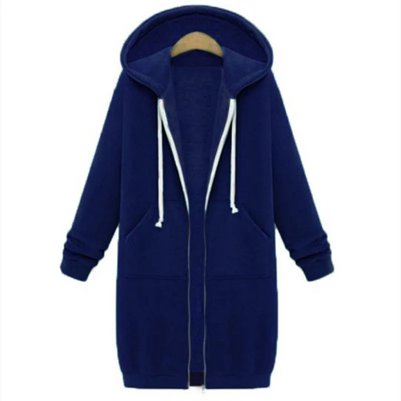 Hooded Long Thick Loose Sweatshirt