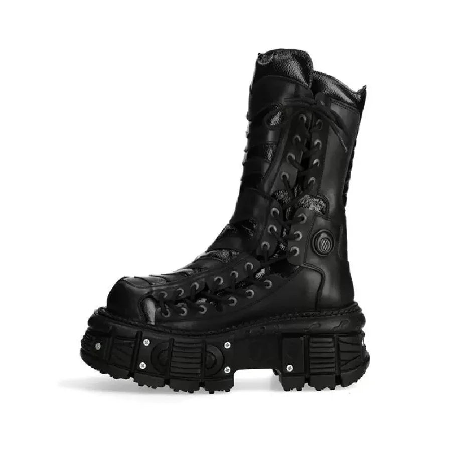 Gothic Rock Dark Tech Punk Platform Roman Boots