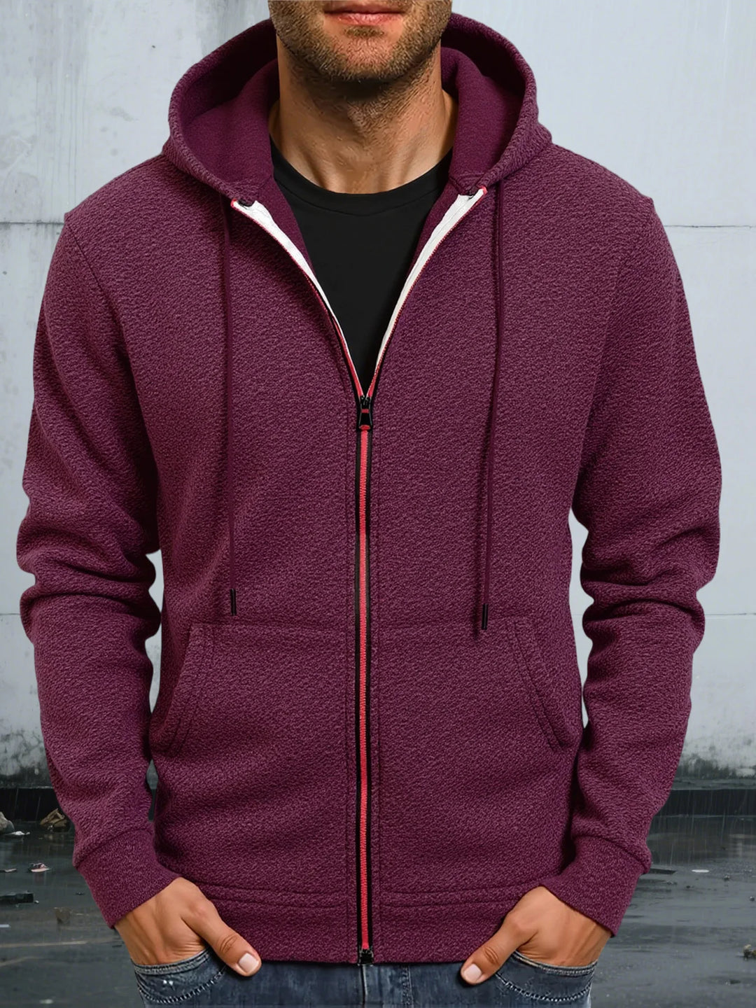 Long Sleeve Zip-Up Athletic Hoodie