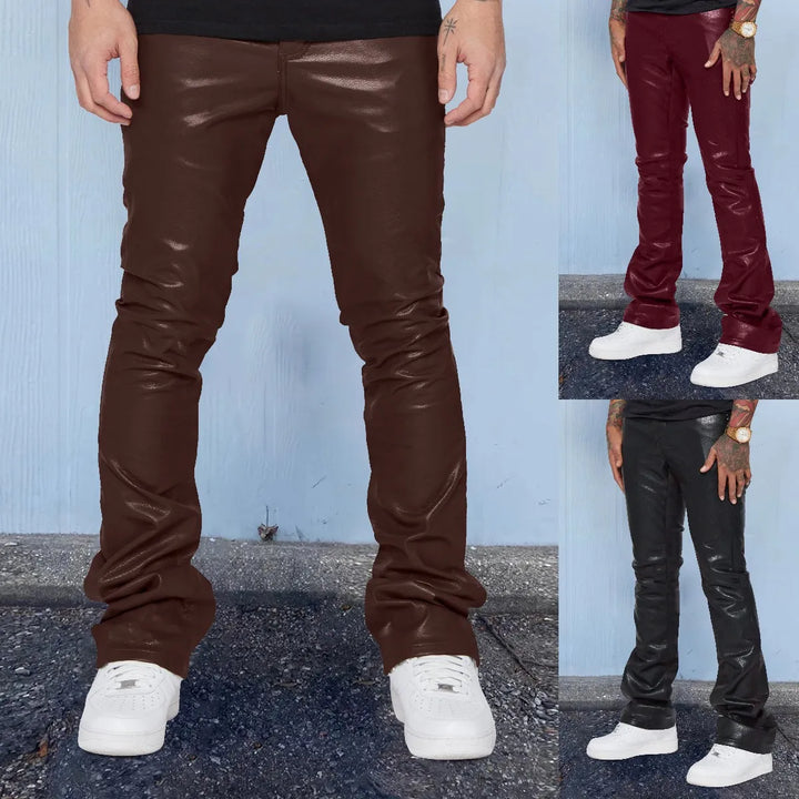 DIEGO | Retro Slim Fit Leather Pants