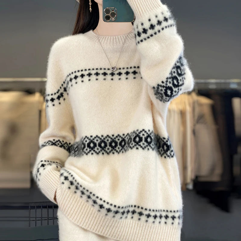 Cozy Oversized 100% Wool Knitted Sweater