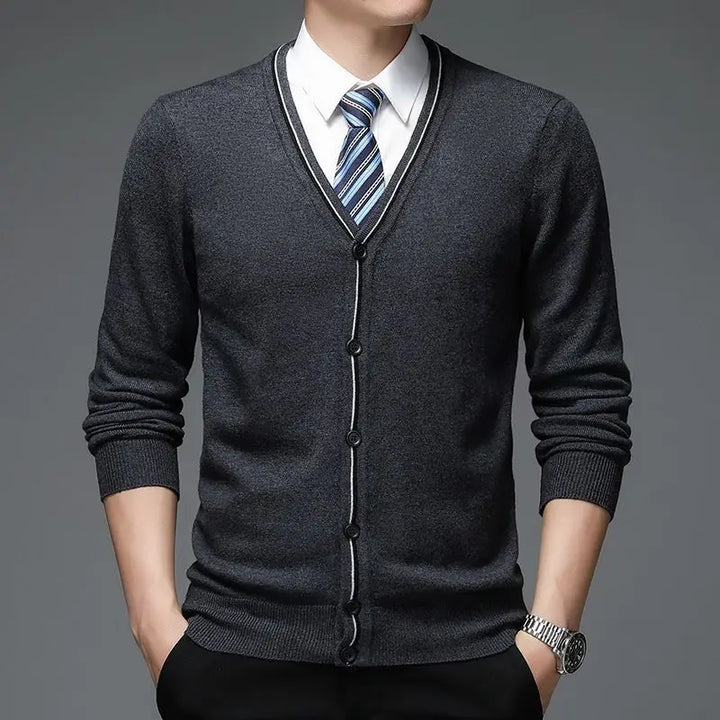 Long Sleeve V-Neck Knitted Thin Winter Sweater