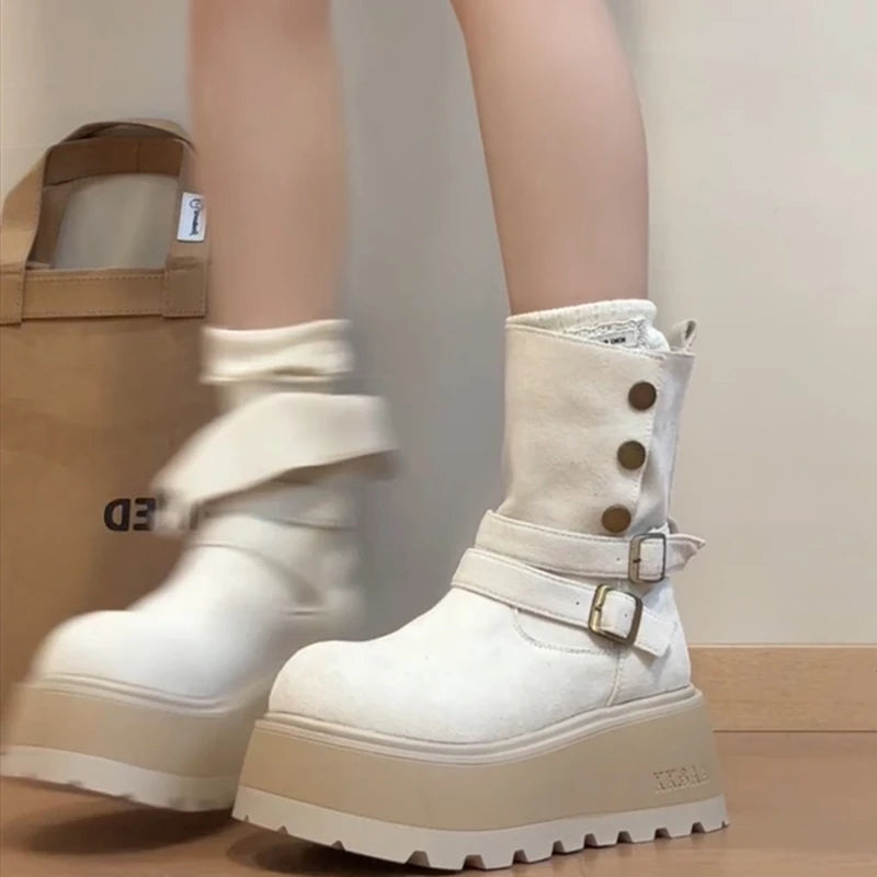 Chunky Platform Ankle Winter Boots