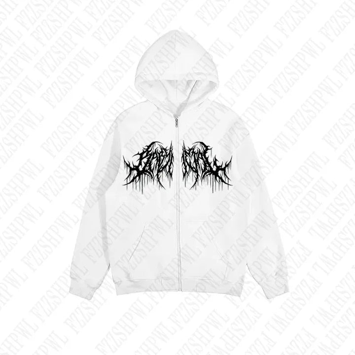 Gothic Style  Y2K Graphic Print Hoodie