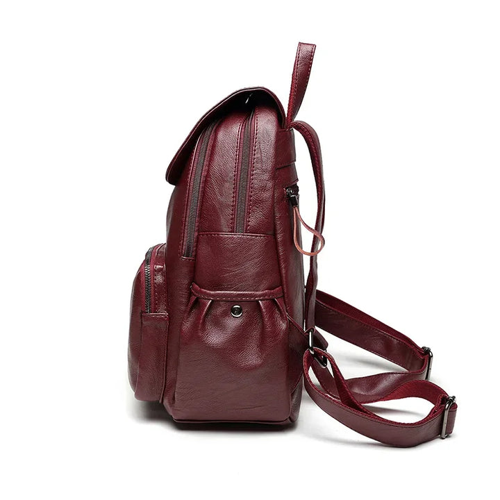 Large Capacity PU Leather Backpack