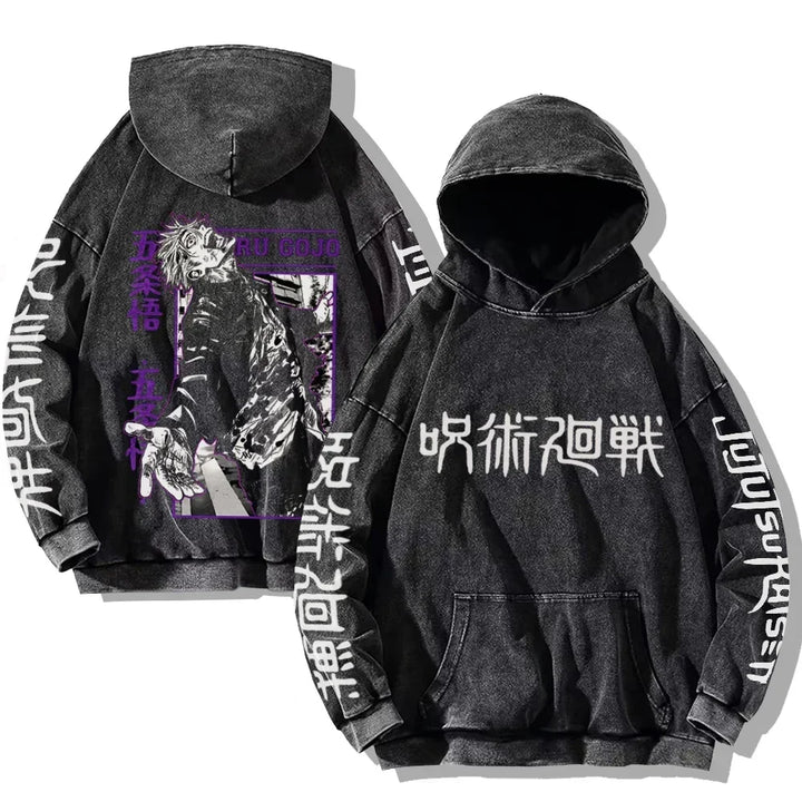 Vintage Anime Washed Hoodies