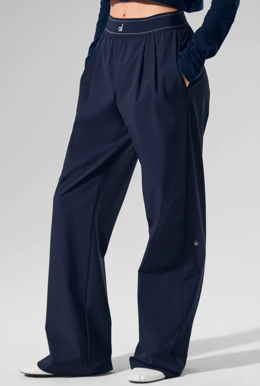 Wide Leg Baggy Sweatpants with Solid Elastic Waist