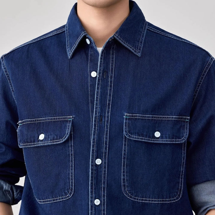 American Retro Casual Denim Shirt
