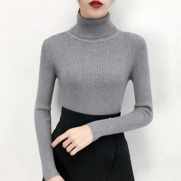 Winter Knitted Turtleneck Slim Fit Pullover