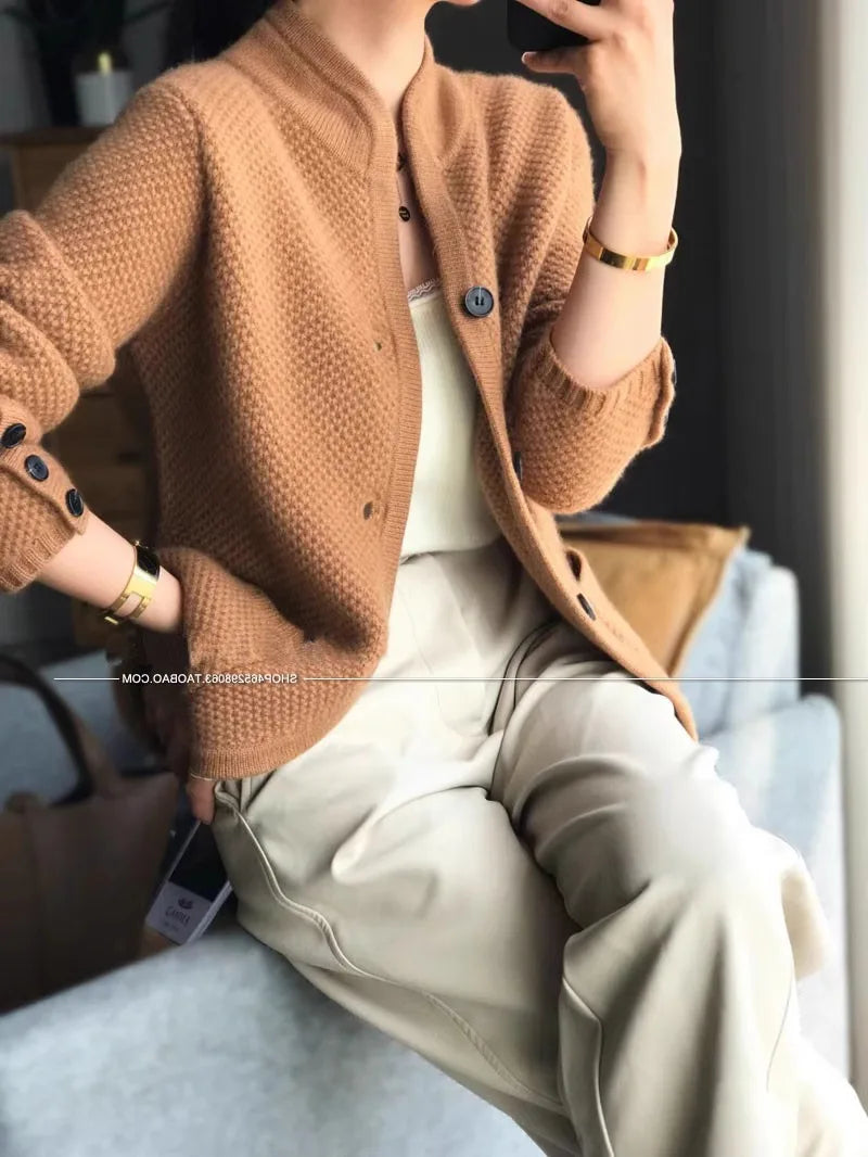Luxurious Thick 100% Cashmere Cardigan