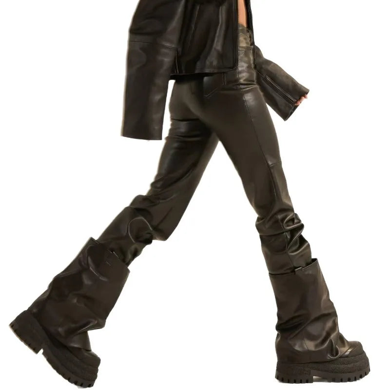 Vintage-Inspired Chunky Sole Combat Boots