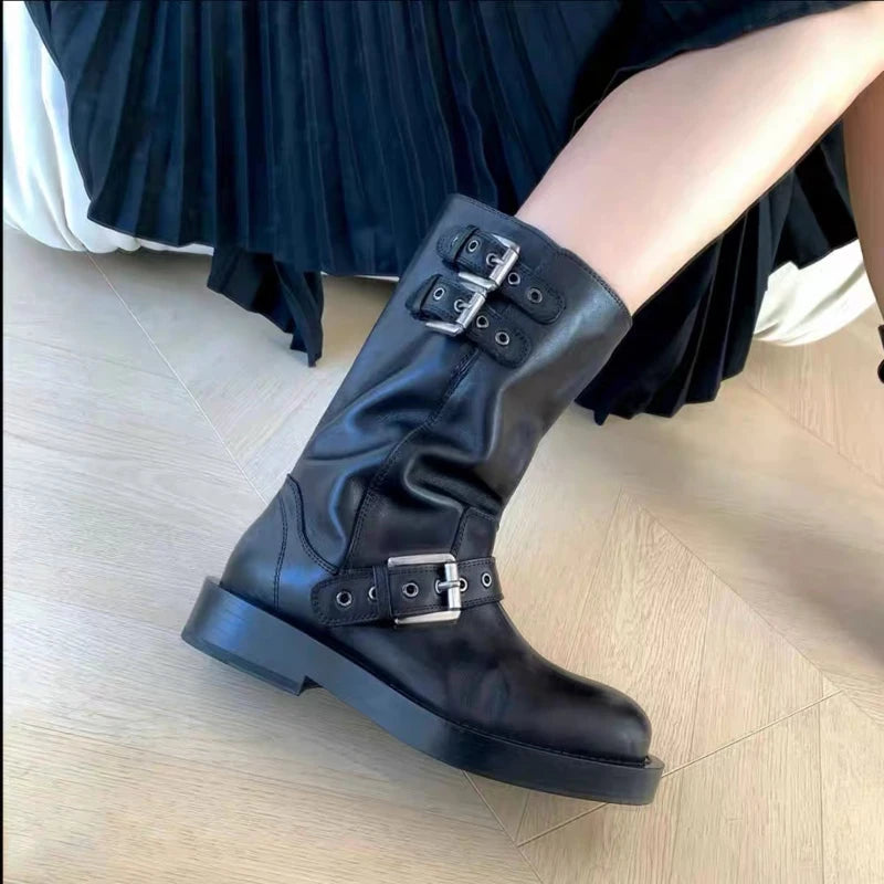 Medium Tube Short Platform Knight Boots