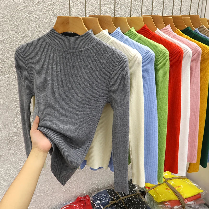 Classic Mock-Neck Pullover Sweater