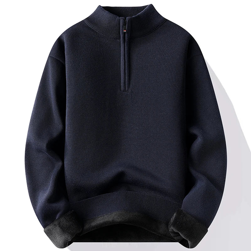 Thermal Half-Zip Pullover Sweater