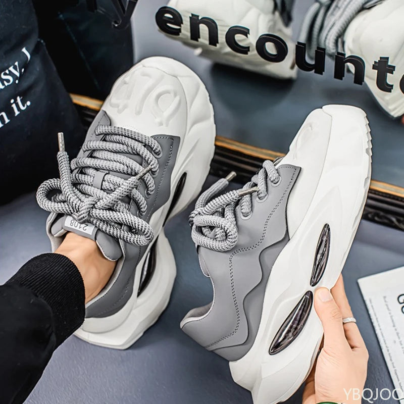 Versatile Breathable Thick-Soled Chunky Sneakers