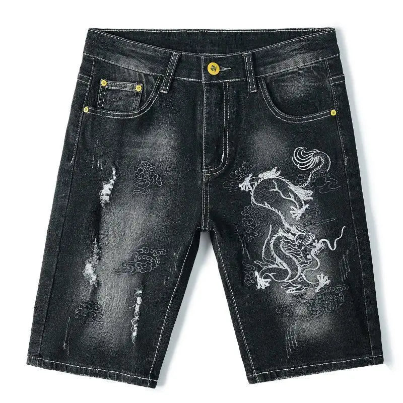 Classic Embroidered Denim Shorts