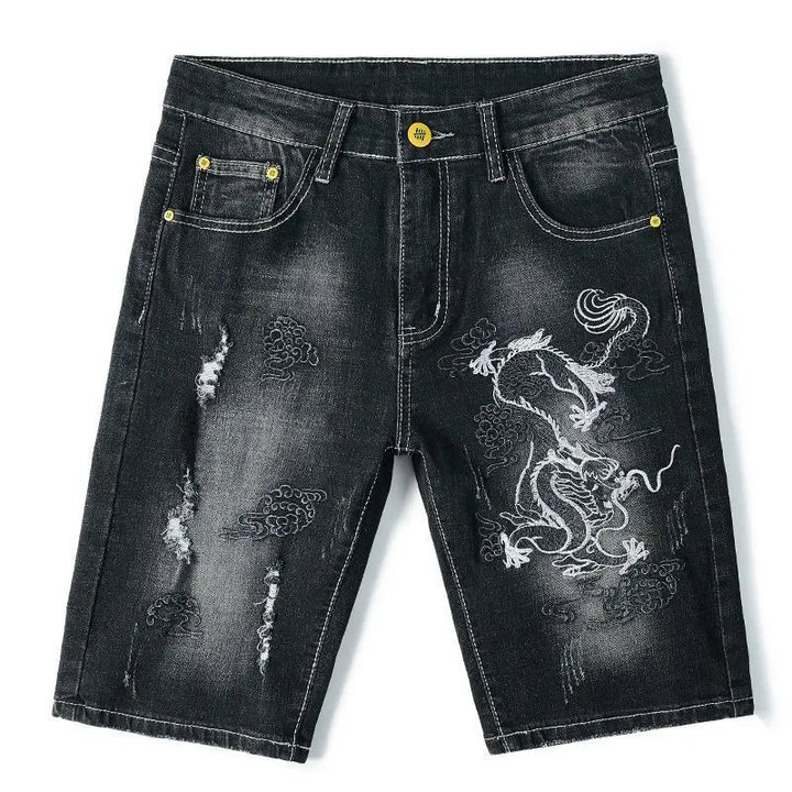 Classic Embroidered Denim Shorts