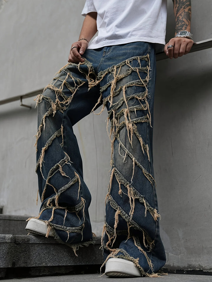 Casual Fringe Denim Jeans for Street Style