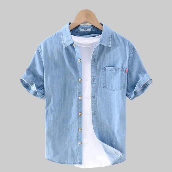 Single Pocket Casual Denim Shirt