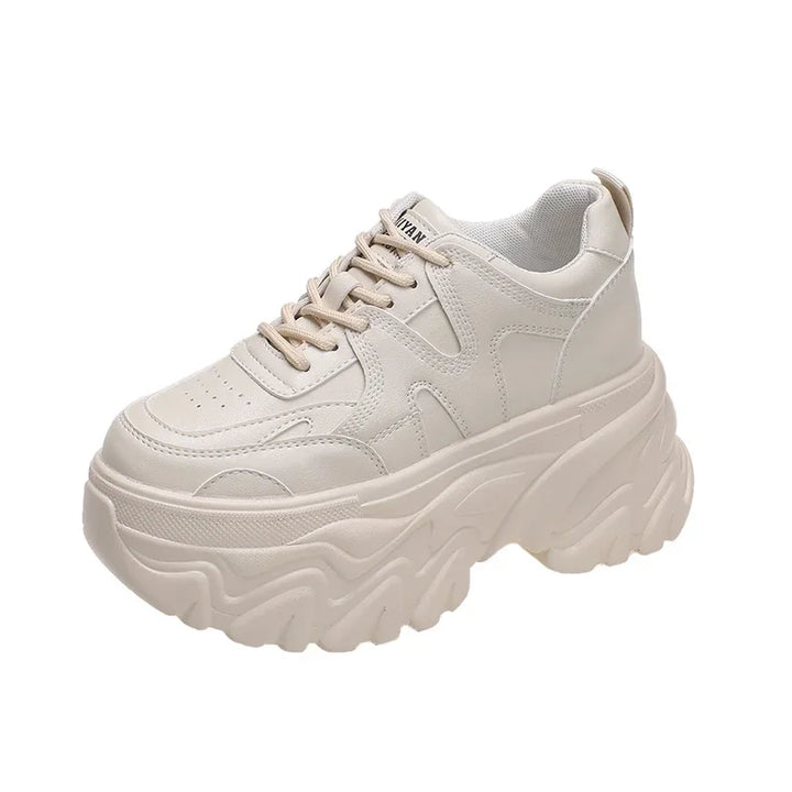 8CM Hidden Wedge Heels Platform Chunky Sneakers