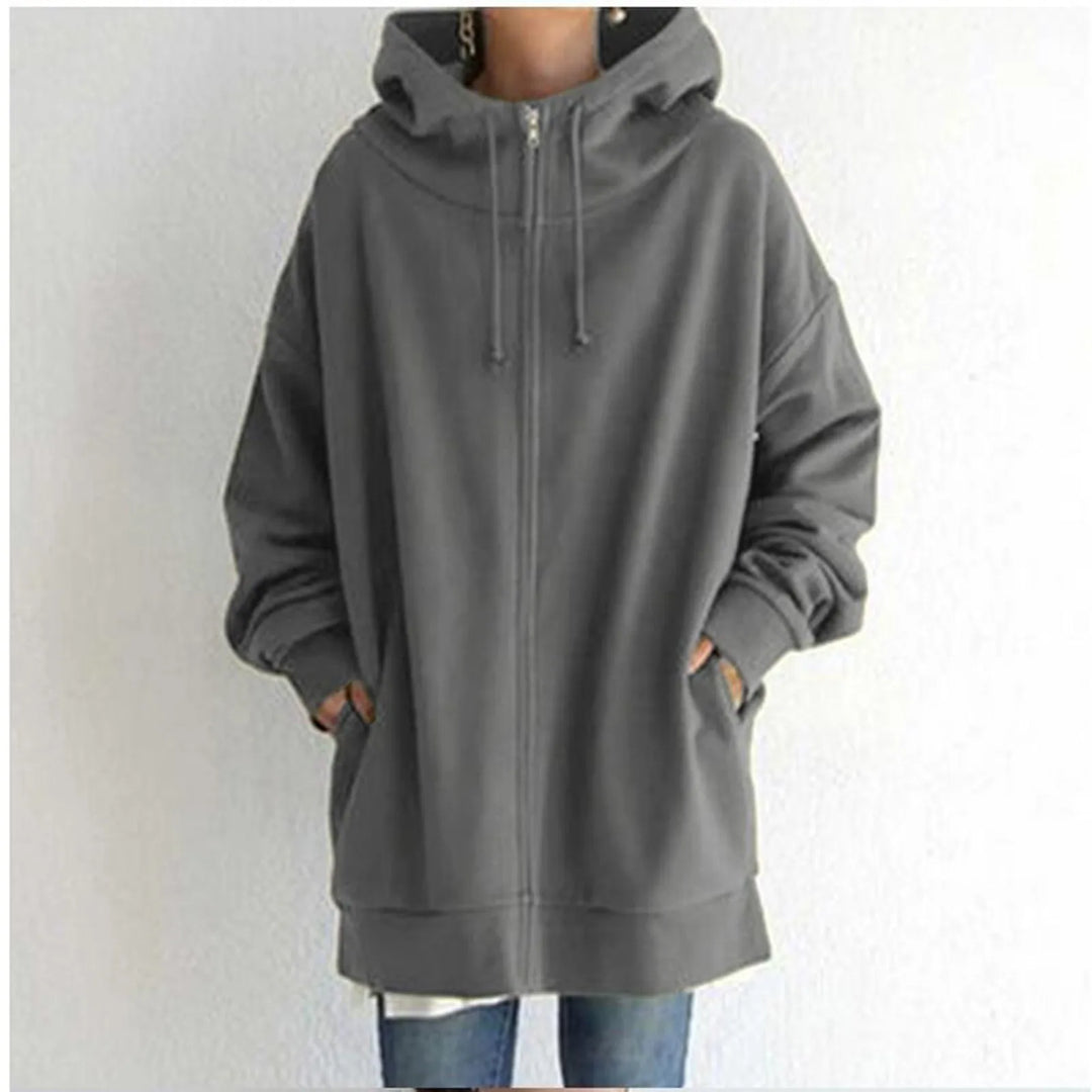 Slouchy Y2k Mid Length Oversized Hooded Sweatshirt