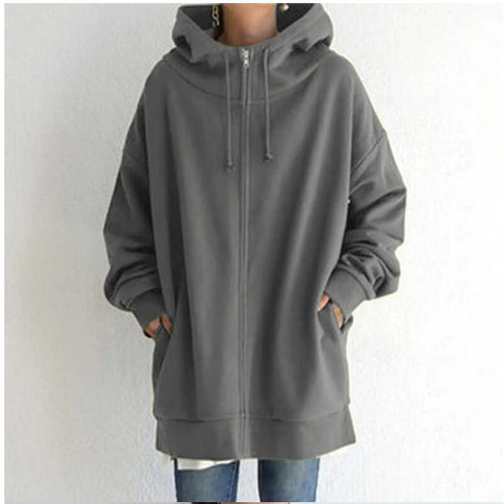 Slouchy Y2k Mid Length Oversized Hooded Sweatshirt