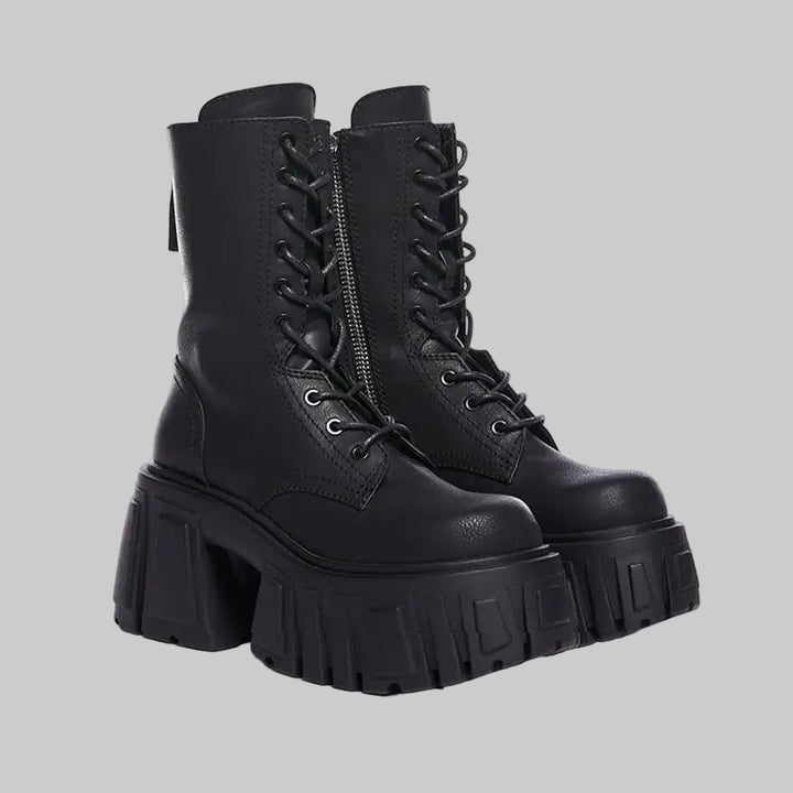 Super High 10cm Thick-Soled Punk Style British Shoes