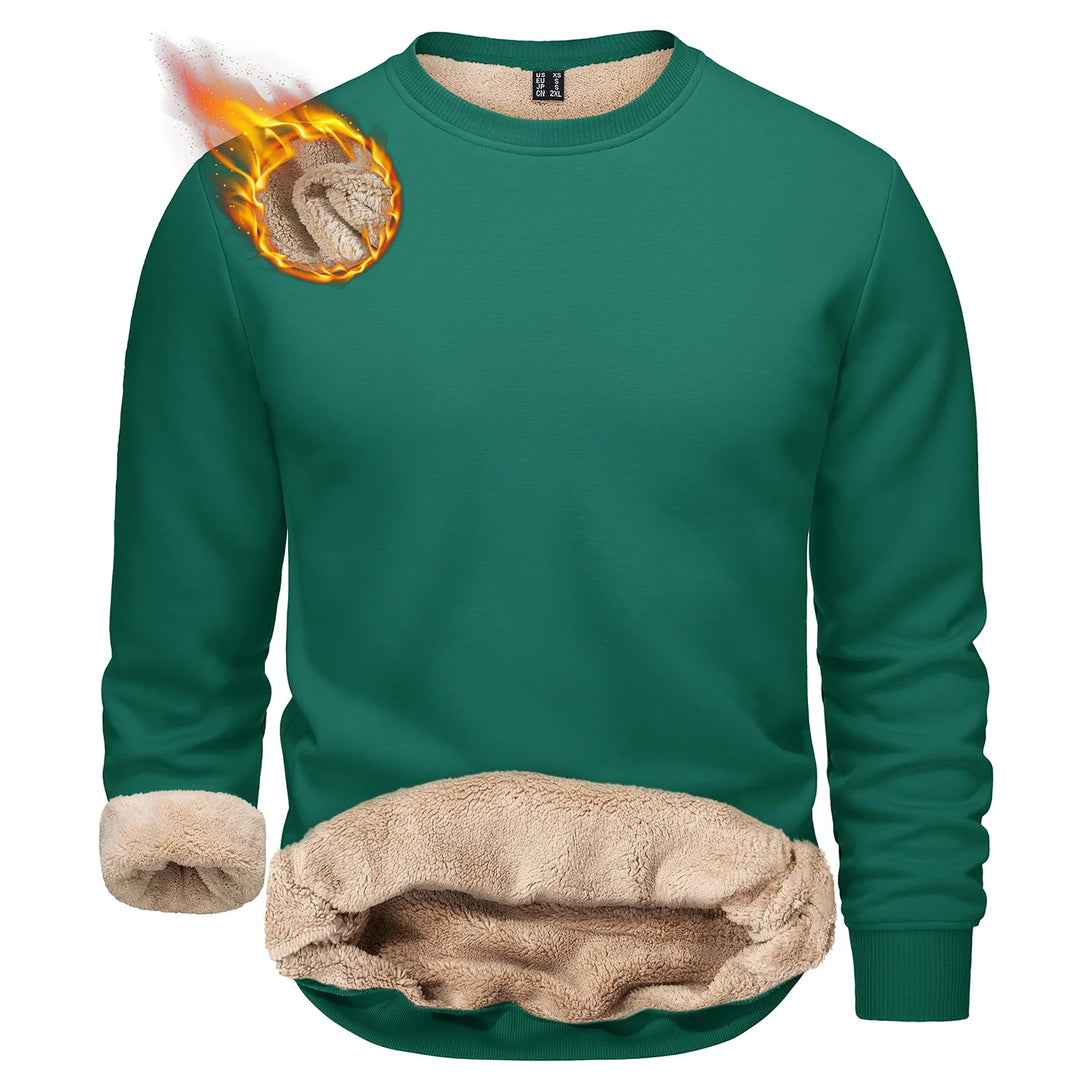 Heavyweight Sherpa-Lined Fleece Crewneck Sweatshirt