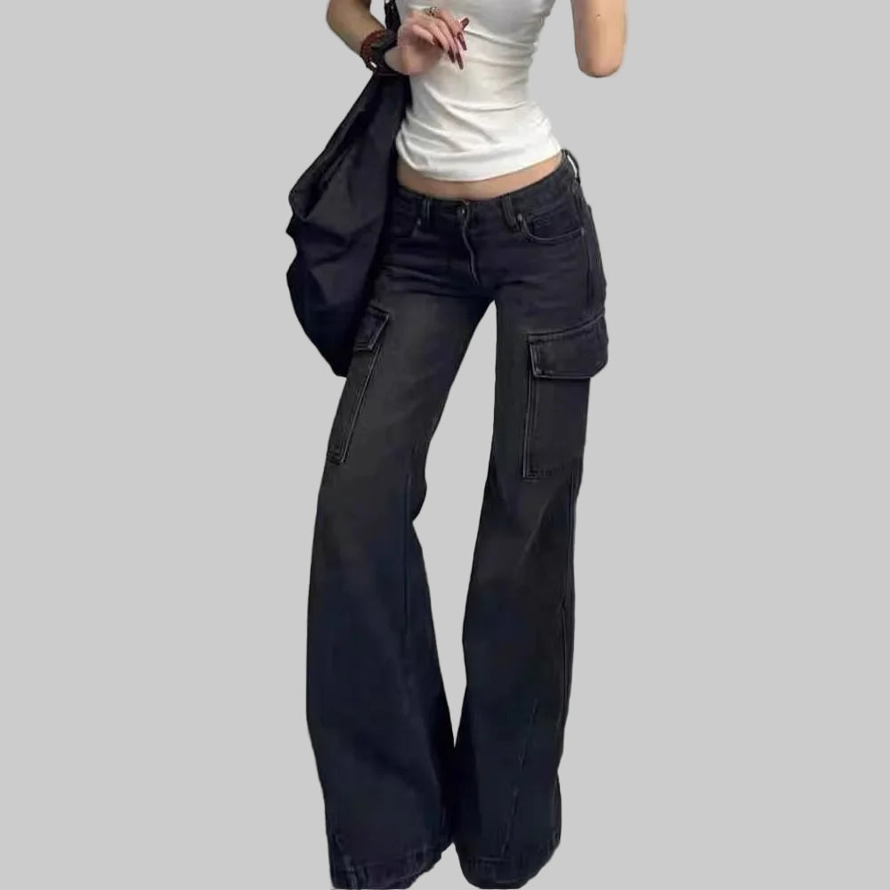 Chic Low-Waist Micro Flared Denim Jeans