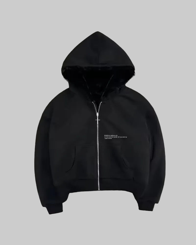 Y2k Gothic leopard print double-sided oversized hoodie