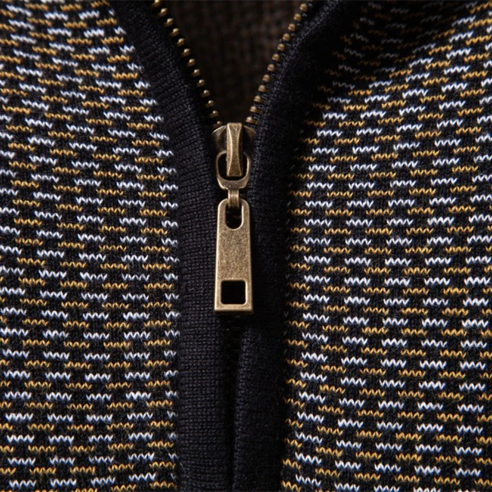 Thickened Cotton Blend Mock Neck Sweater