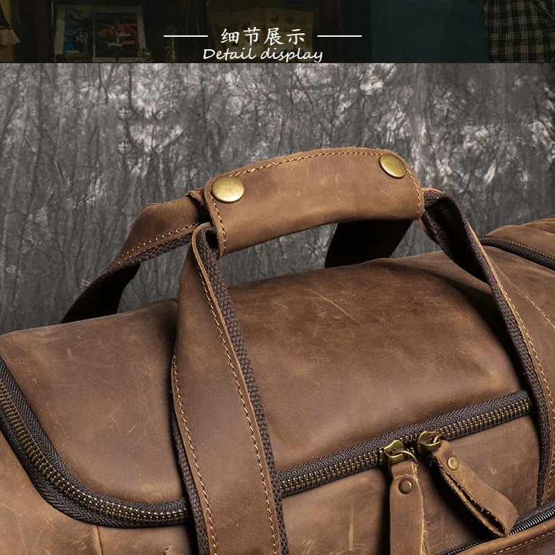 Genuine Leather Crazy Horse Travel Luggage