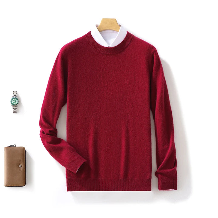 100% Pure Cashmere Thick Winter Crewneck Sweater